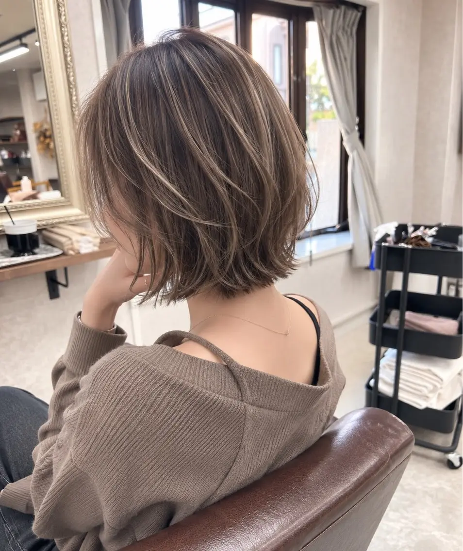 ミディアム カラー Lien 深井店のヘアスタイル