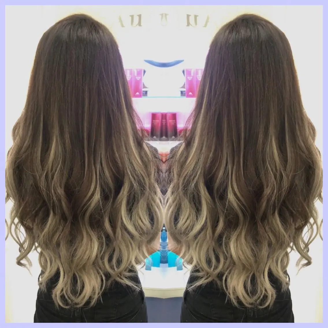 セミロング カラー ヘアカラー トリートメント エクステ 🫧あ お🫧 心斎橋のヘアスタイル
