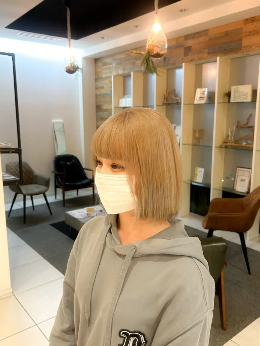 ミディアム カラー ヘアカラー トリートメント 髪質改善/ストレート パーマ長久手/ひかるのヘアスタイル