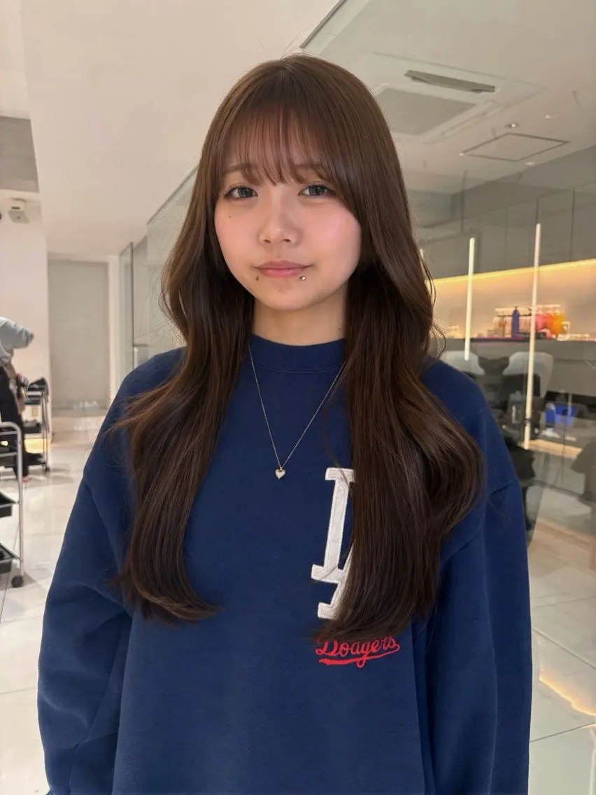 ロング カラー カット ヘアカラー トリートメント ⠀ リコのヘアスタイル