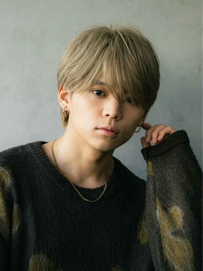 【ブリーチ初心者歓迎】メンズカット+ケアブリーチ+色落ちも楽しめるWカラーの写真