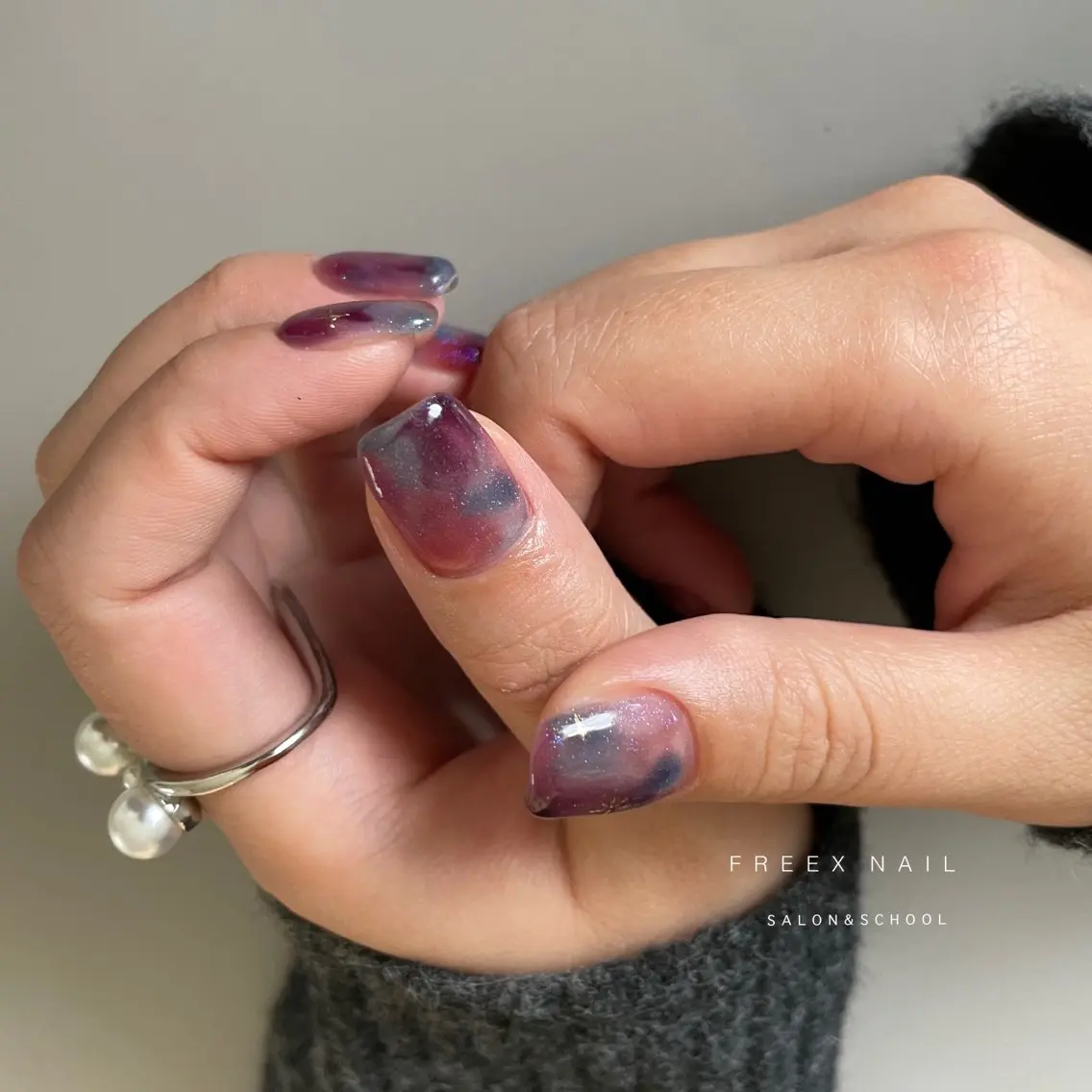 ネイル マグネットネイル ハンドネイル フットネイル freex nail /ニュアンス/個性派のネイルデザイン