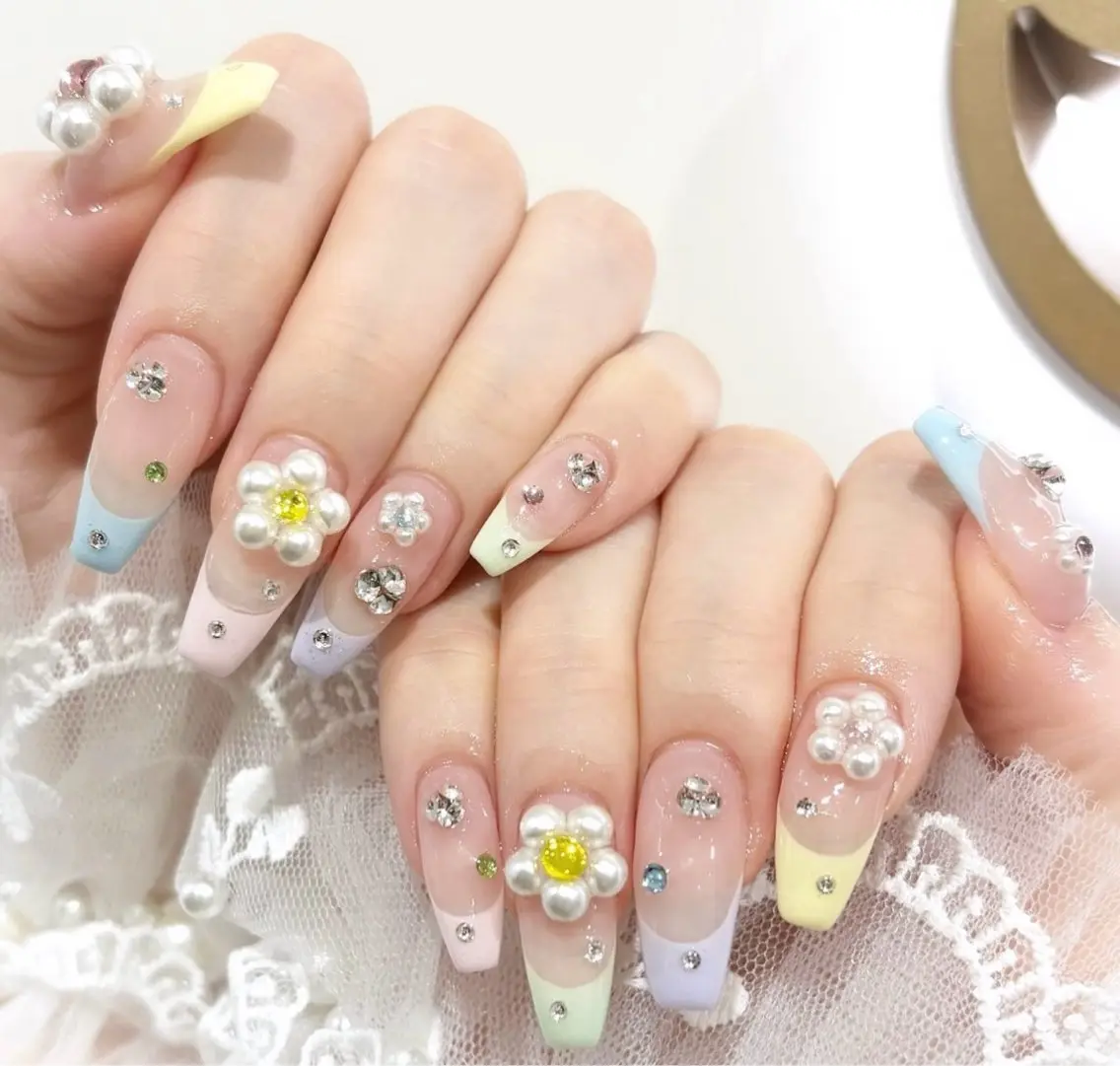 ネイル 韓国ネイル 持ち込み ニュアンスネイル ネイルチップ ハンドネイル TABI ANA.CHUOのネイルデザイン