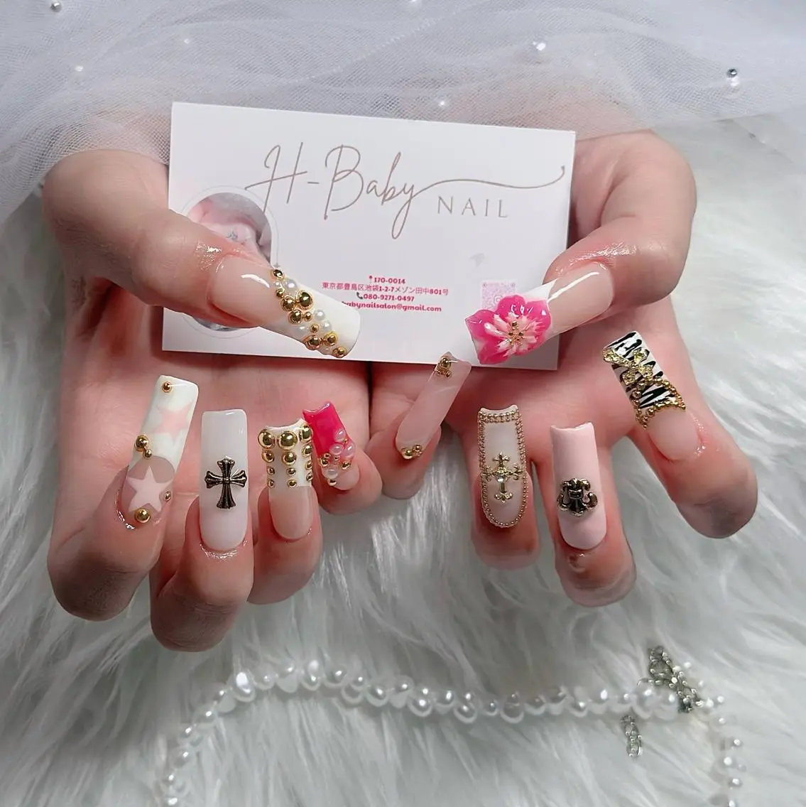 ネイル フレンチネイル ジェルネイル ハロウィン 韓国ネイル マグネットネイル ハンドネイル H.baby Nail Salonのネイルデザイン