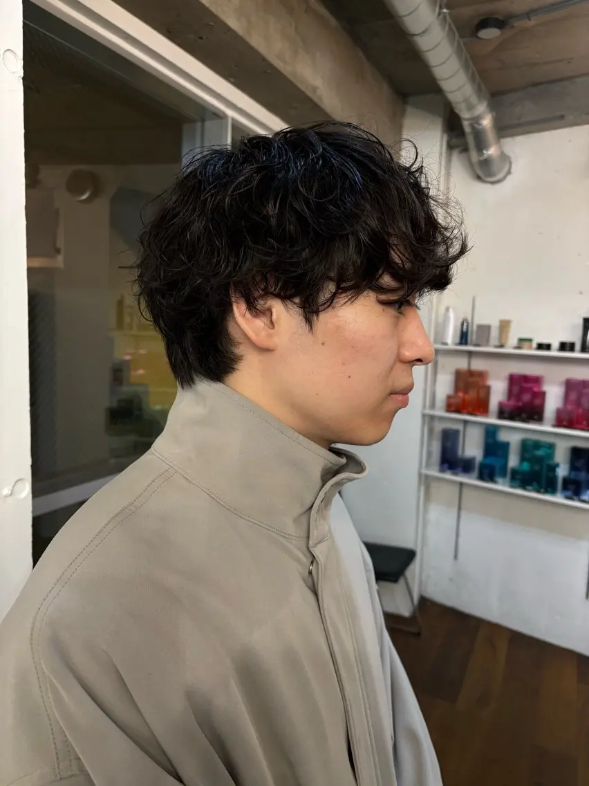 パーマ メンズ カット パーマ 韓国風シャドウパーマ /特化廣田歩のヘアスタイル