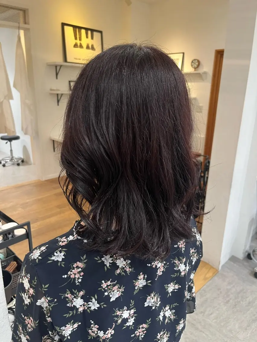 ミディアム ヘアカラー トリートメント 無料カットモデル‪✨ ✂️Nanami🌷のヘアスタイル