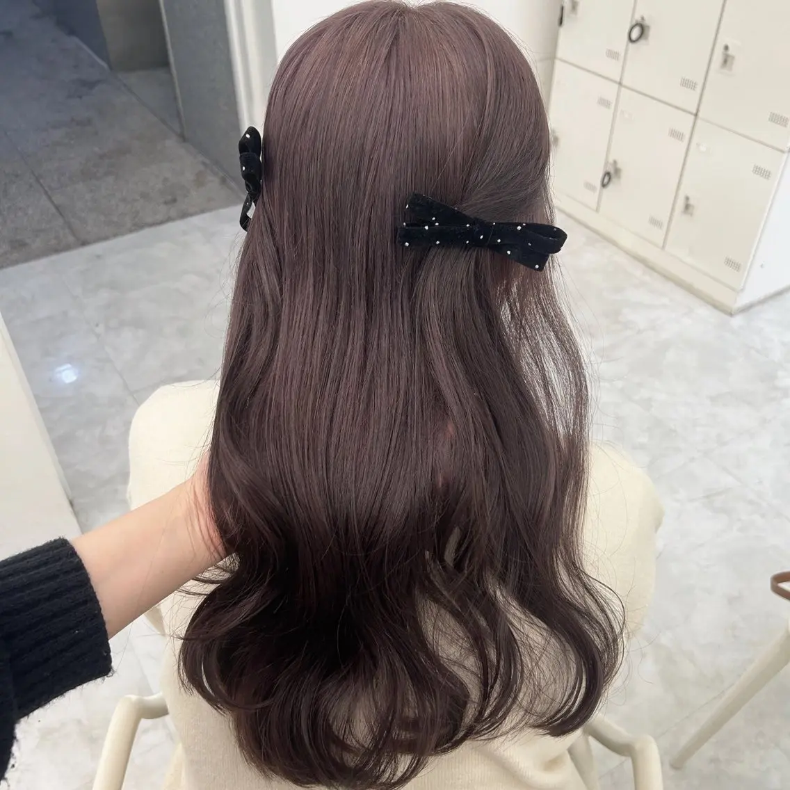 ロング ヘアカラー トリートメント 淡色ラベンダー♡ ニーナ🎀🦙のヘアスタイル
