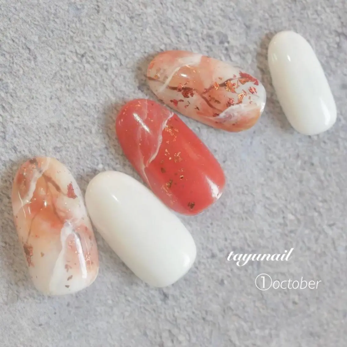 ネイル アートネイル ブルー ブラウン ジェルネイル ニュアンスネイル ネイルサロン 【たゆnail】のネイルデザイン