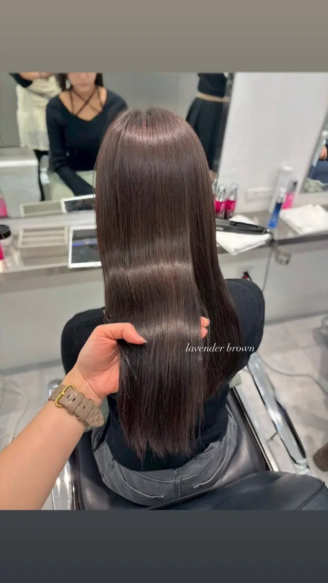 ロング ヘアカラー ParveMix 宮﨑 梨里のヘアスタイル