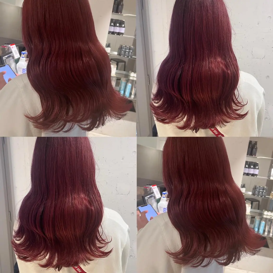 セミロング カラー ブラウンカラー ハイトーンカラー レッドカラー レッドブラウン 外国人風カラー カット ヘアカラー トリートメント ヘッドスパ ヘアセット カジュアルを女っぽく 𝗮𝘆𝗮𝗰𝗼のヘアスタイル