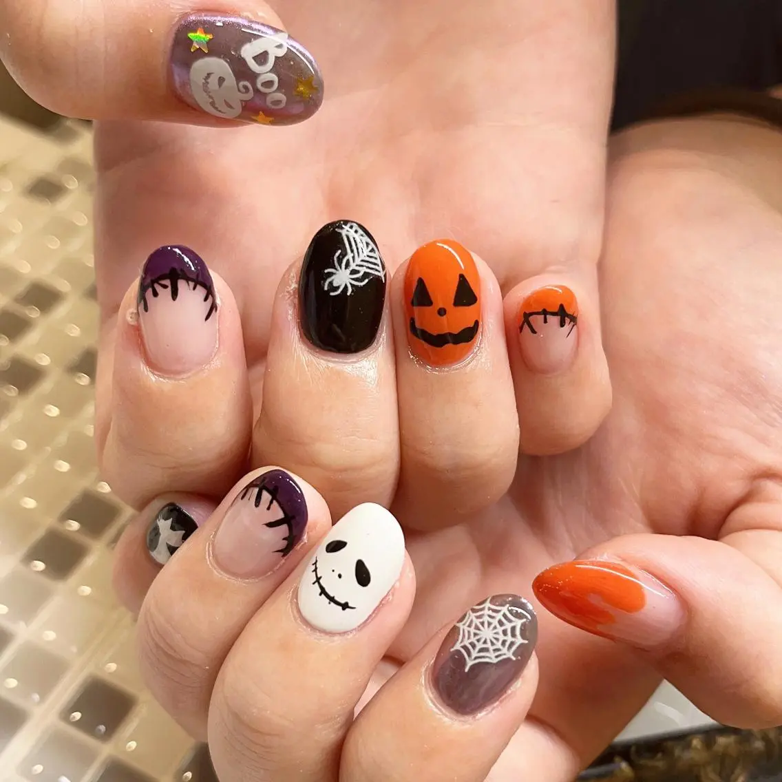 ネイル ハロウィン ハンドネイル nailist yuiのネイルデザイン