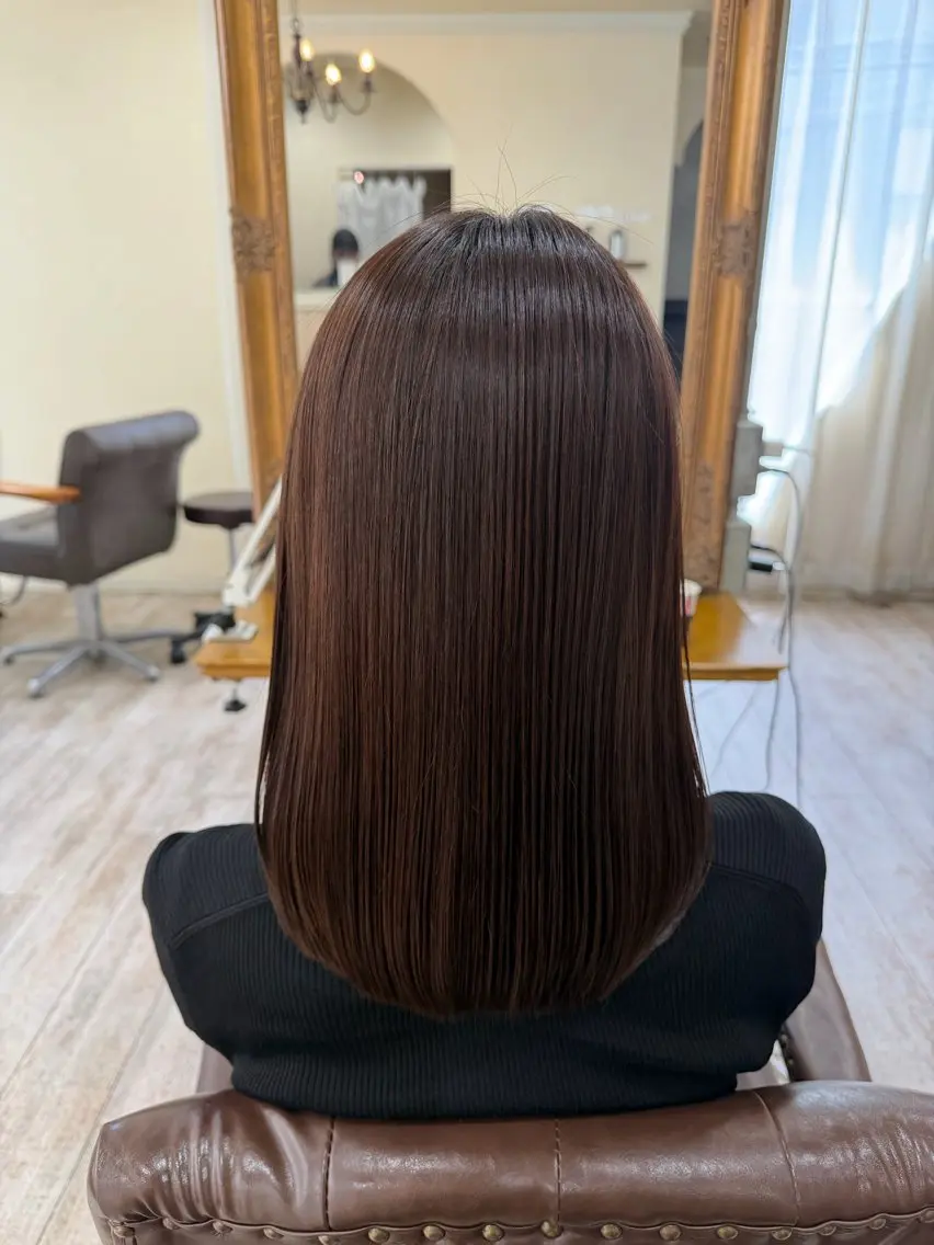 セミロング カラー 髪質改善 レイヤーカット カット トリートメント 新越谷noble店長 松本拓也▶◀*.のヘアスタイル