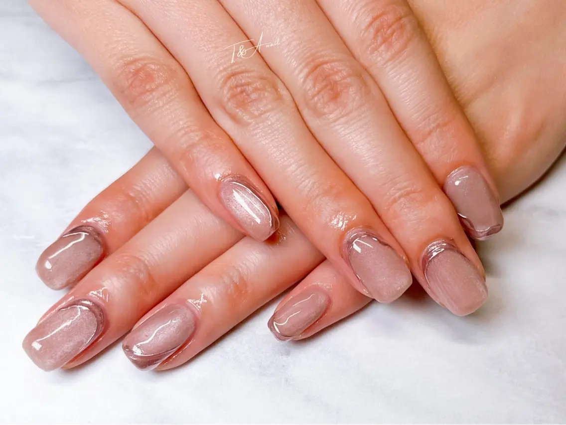 ネイル ジェルネイル マグネットネイル ニュアンスネイル オフィスネイル スカルプネイル T&A nailのネイルデザイン
