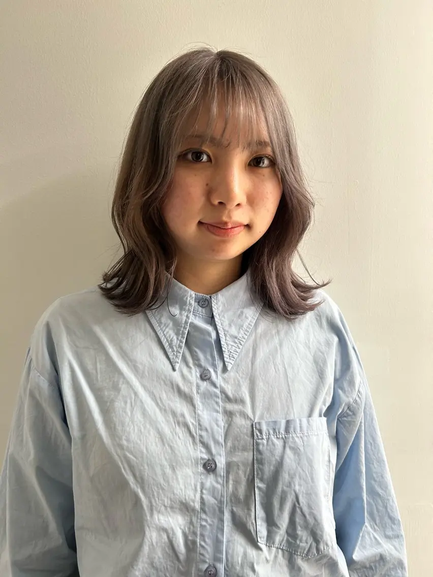 セミロング カラー ヘアカラー トリートメント ケアパーマ/ケアブリ ーチdaisukeのヘアスタイル