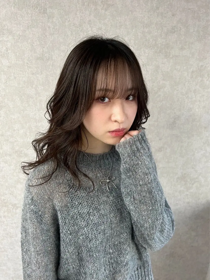 セミロング カラー yuuna ✮ door whiteのヘアスタイル