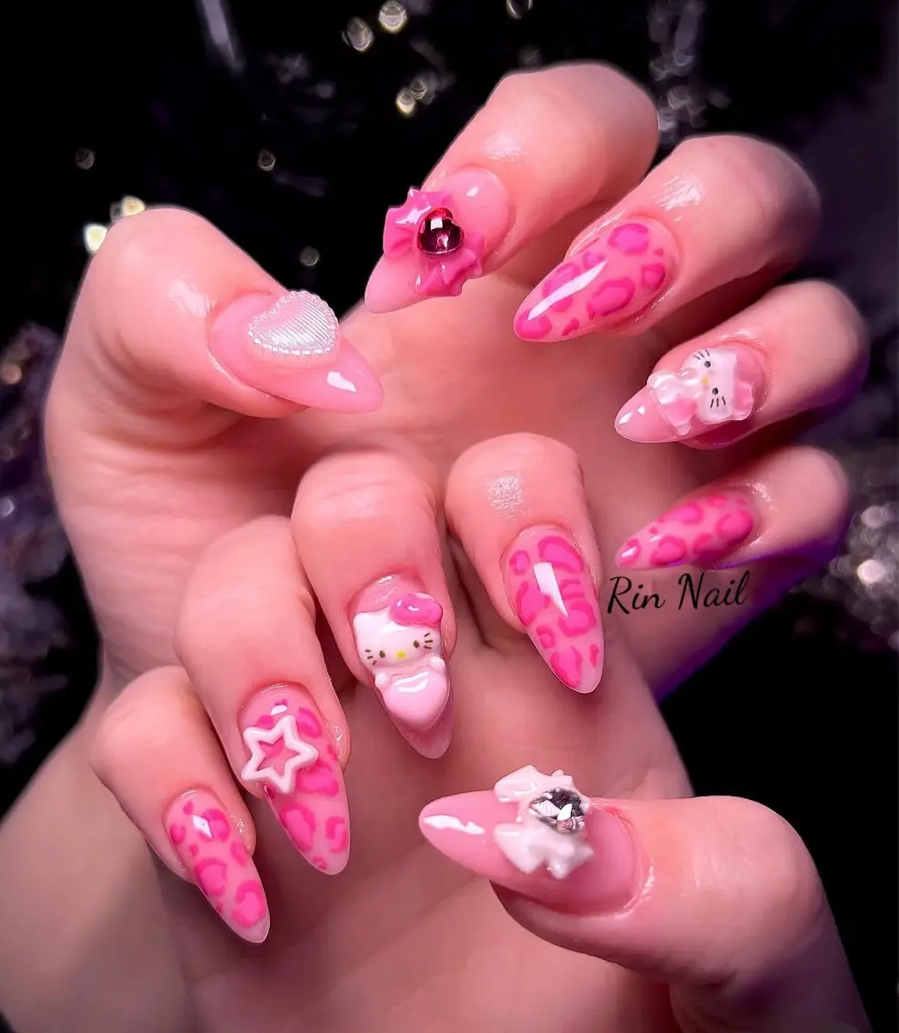 ネイル フレンチネイル ジェルネイル 韓国ネイル マグネットネイル ネイルチップ Rin Nail 新大久保店のネイルデザイン