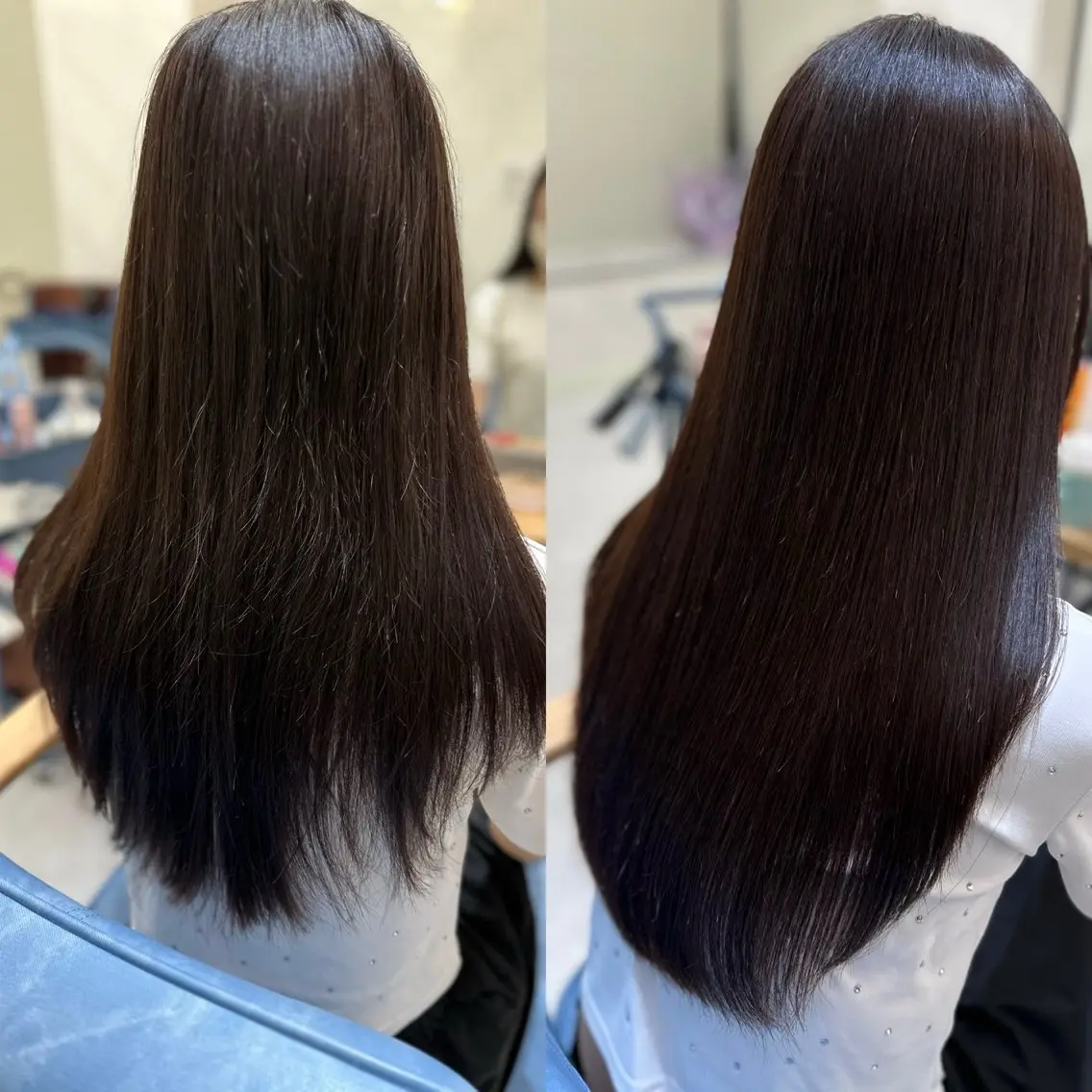ロング カラー カット 縮毛矯正 トリートメント 髪質改善🩵縮毛矯正 代々木/木下のヘアスタイル