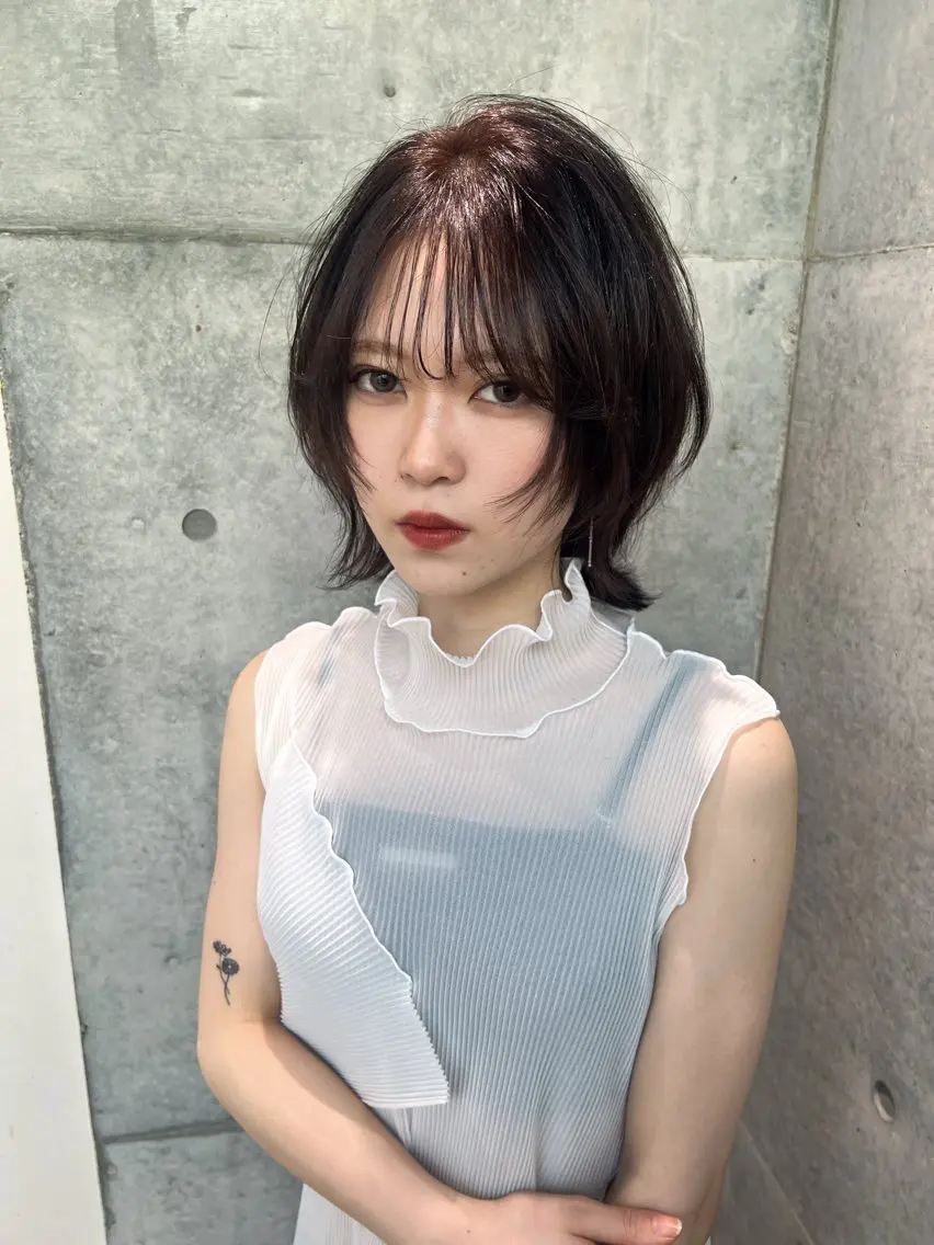 ショート カット ヘアカラー トリートメント 福岡縮毛矯正✨️ ストレート 向井和輝のヘアスタイル