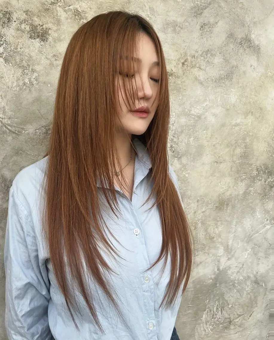 ロング カラー ブリ—チ🌈カラ— 🌀パ—マ🌿ちえのヘアスタイル