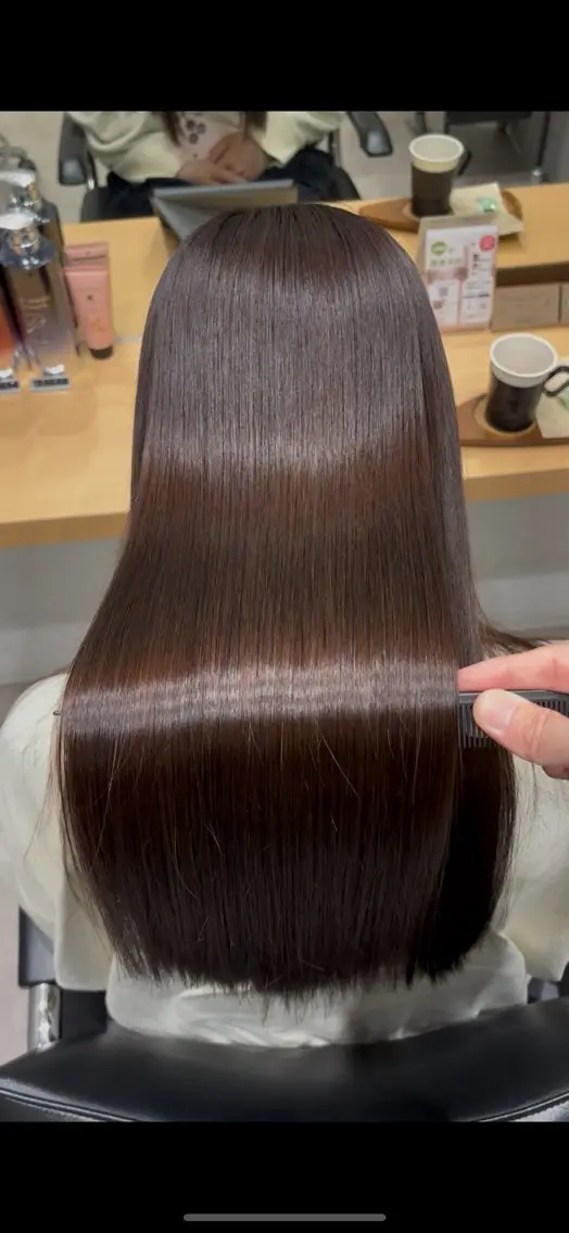 セミロング カラー アクアカラー トリートメント カット ヘアカラー トリートメント 髪質改善ヘアケア 艶髪特化/上田のヘアスタイル