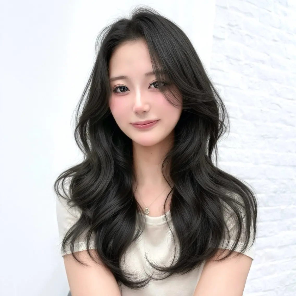 ロング カラー くびれヘア 髪質改善 韓国風ヘア レイヤーカット 似合わせカット カット ヘアカラー トリートメント 韓国ヘア🇰🇷× 髪質改善🫧テルのヘアスタイル
