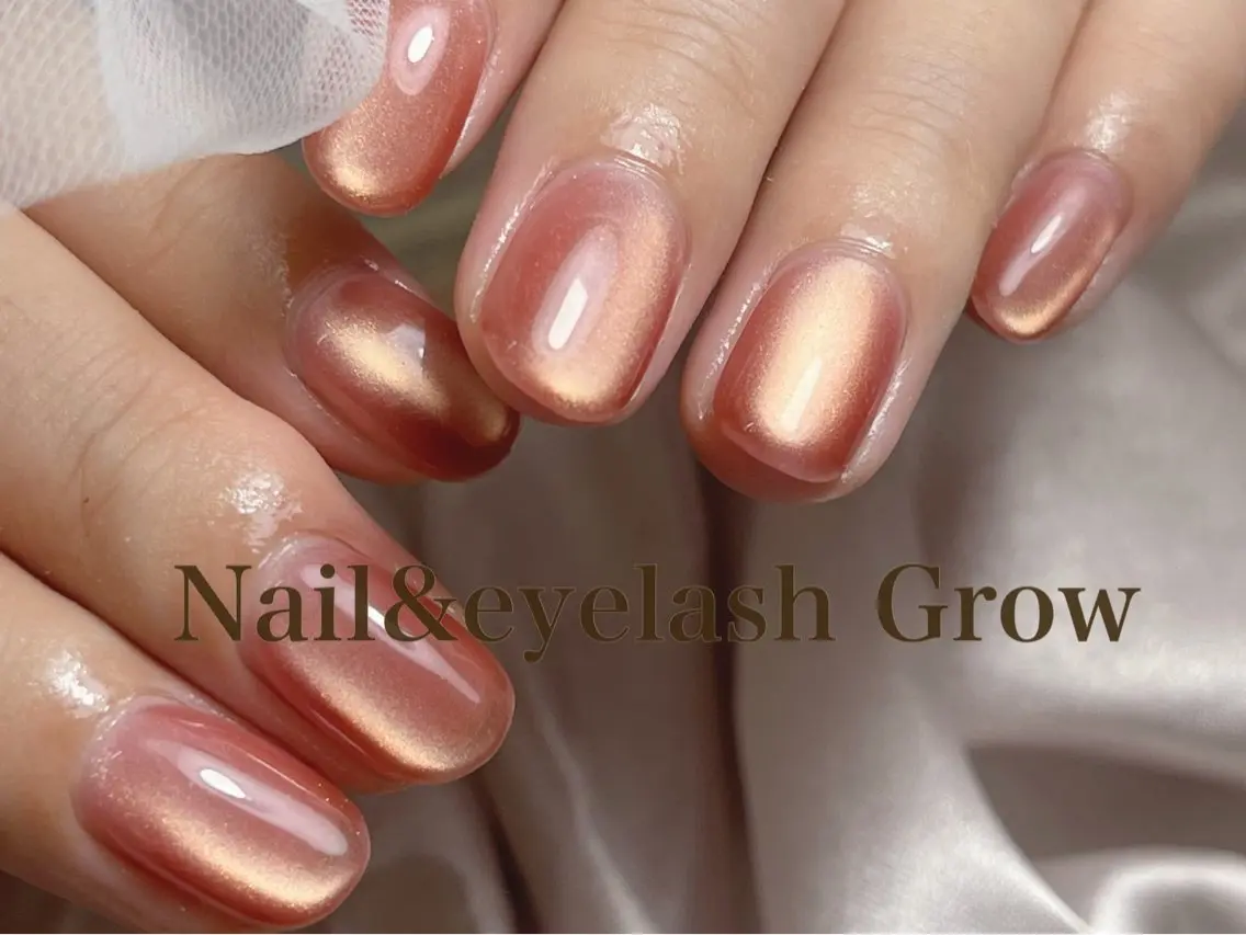 ネイル マグネットネイル マグネットワンカラー ワンカラーネイル ハンドネイル Nail&eye Growみほのネイルデザイン
