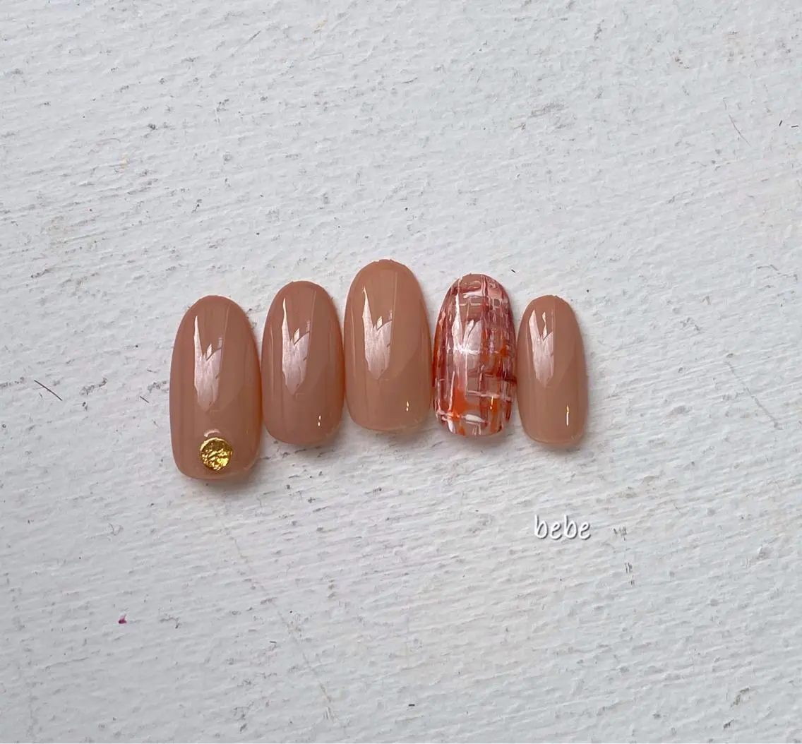 ネイル シンプルネイル ツイードネイル Ann nailのネイルデザイン