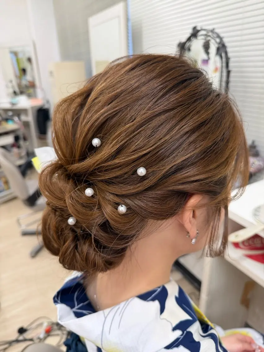 セミロング 川尻 房枝のヘアスタイル