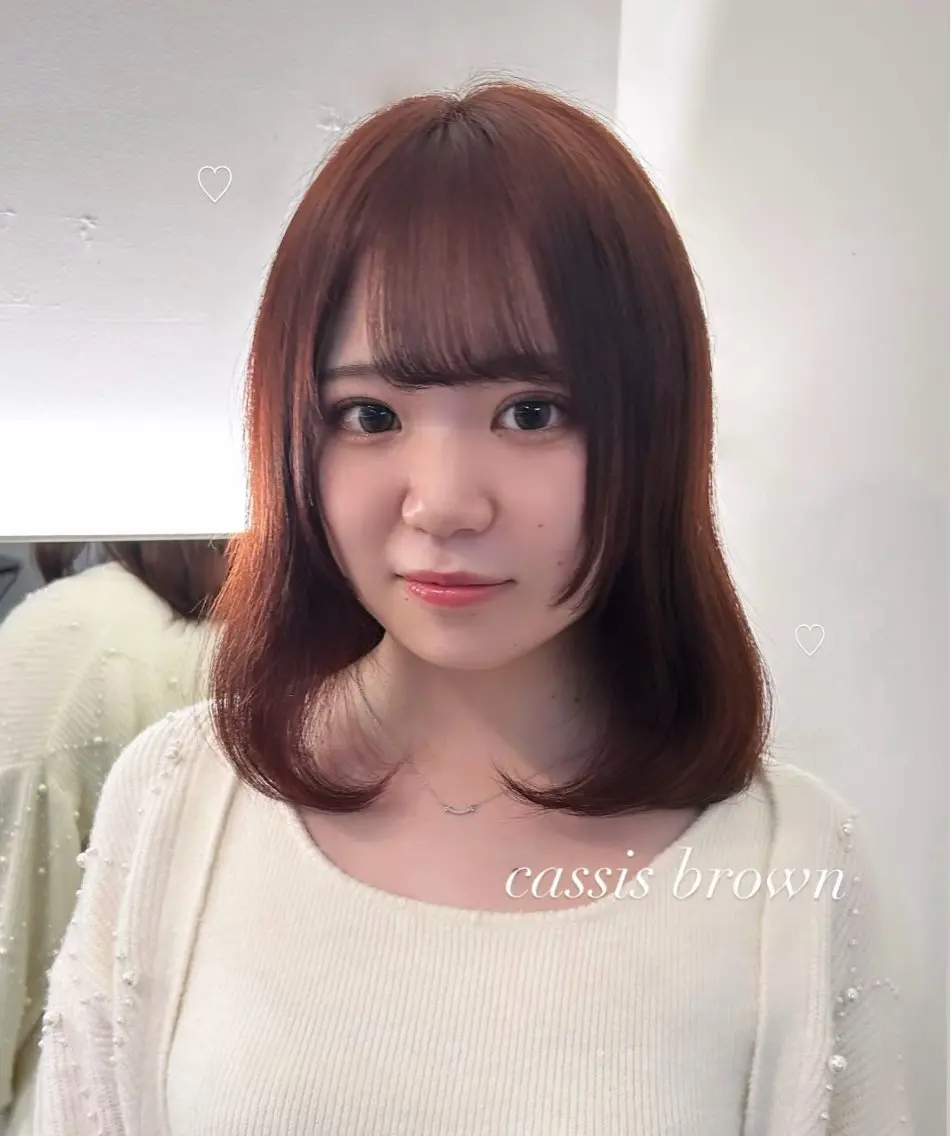 ミディアム カラー ヘアカラー トリートメント moe🎀 透明感♡似合わせのヘアスタイル