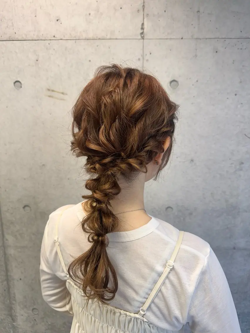 セミロング ヘアアレンジ 結婚式・ブライダル ‪‪ヘアアレンジೀ MIMIのヘアスタイル