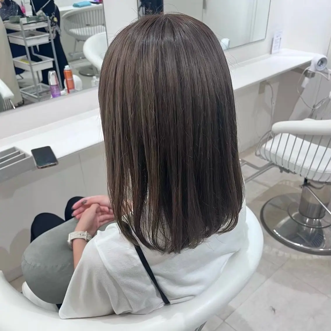 ミディアム カラー ヘアカラー Parve Mix 森 美遥🩶のヘアスタイル