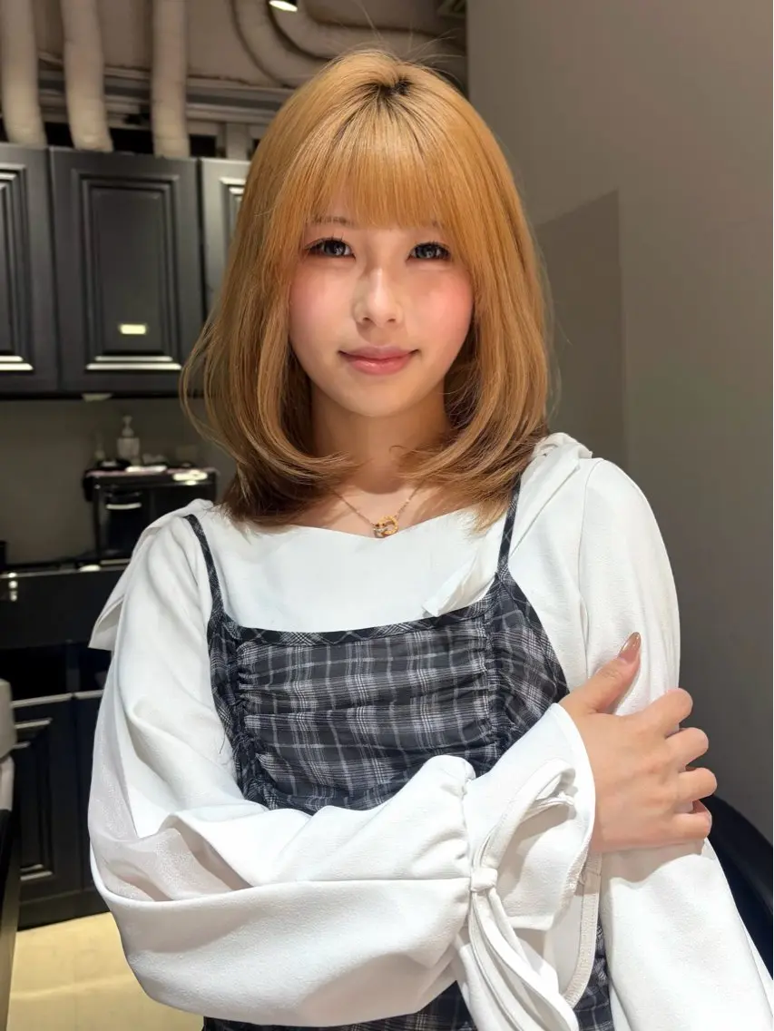 ミディアム カット レイヤー/nail COCOROのヘアスタイル