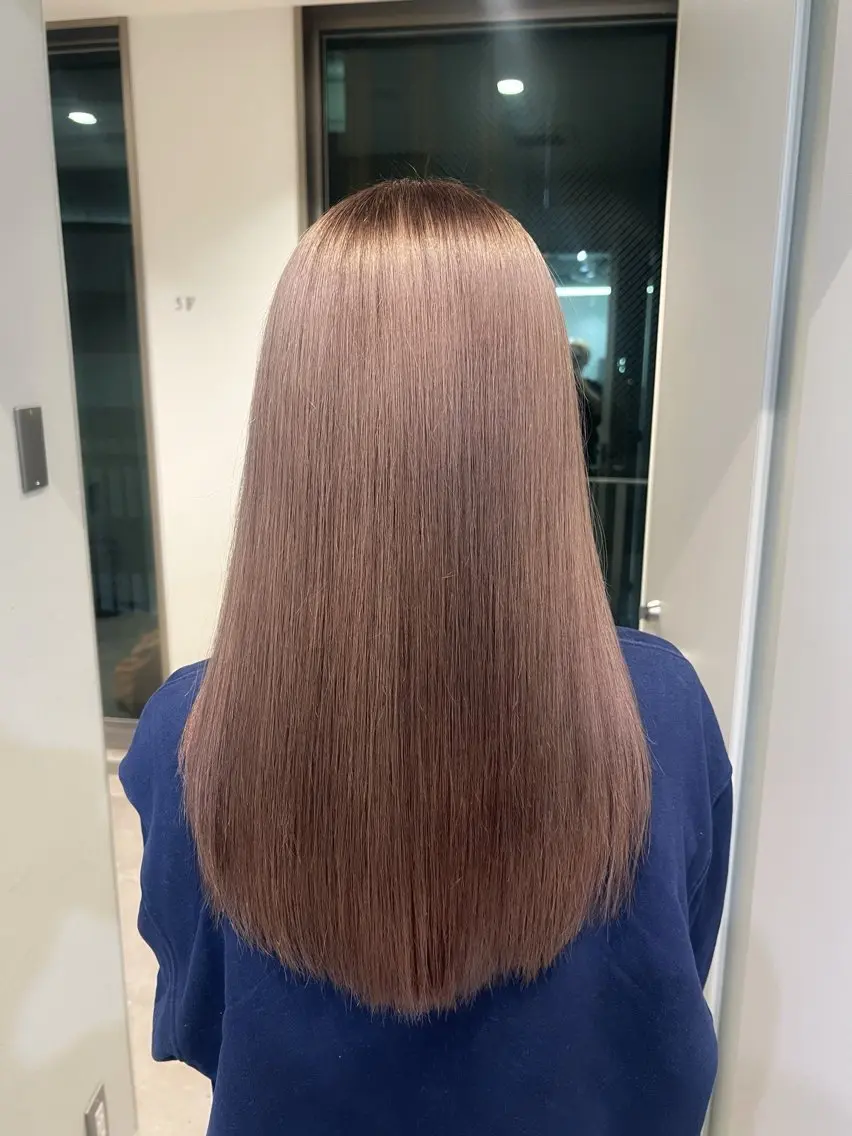 セミロング カラー ブリーチ ブラウンカラー ケアブリーチ ハイトーンカラー ミルクティーブラウン ヘアカラー トリートメント 原宿/ブリーチ特化/ RYUTOのヘアスタイル
