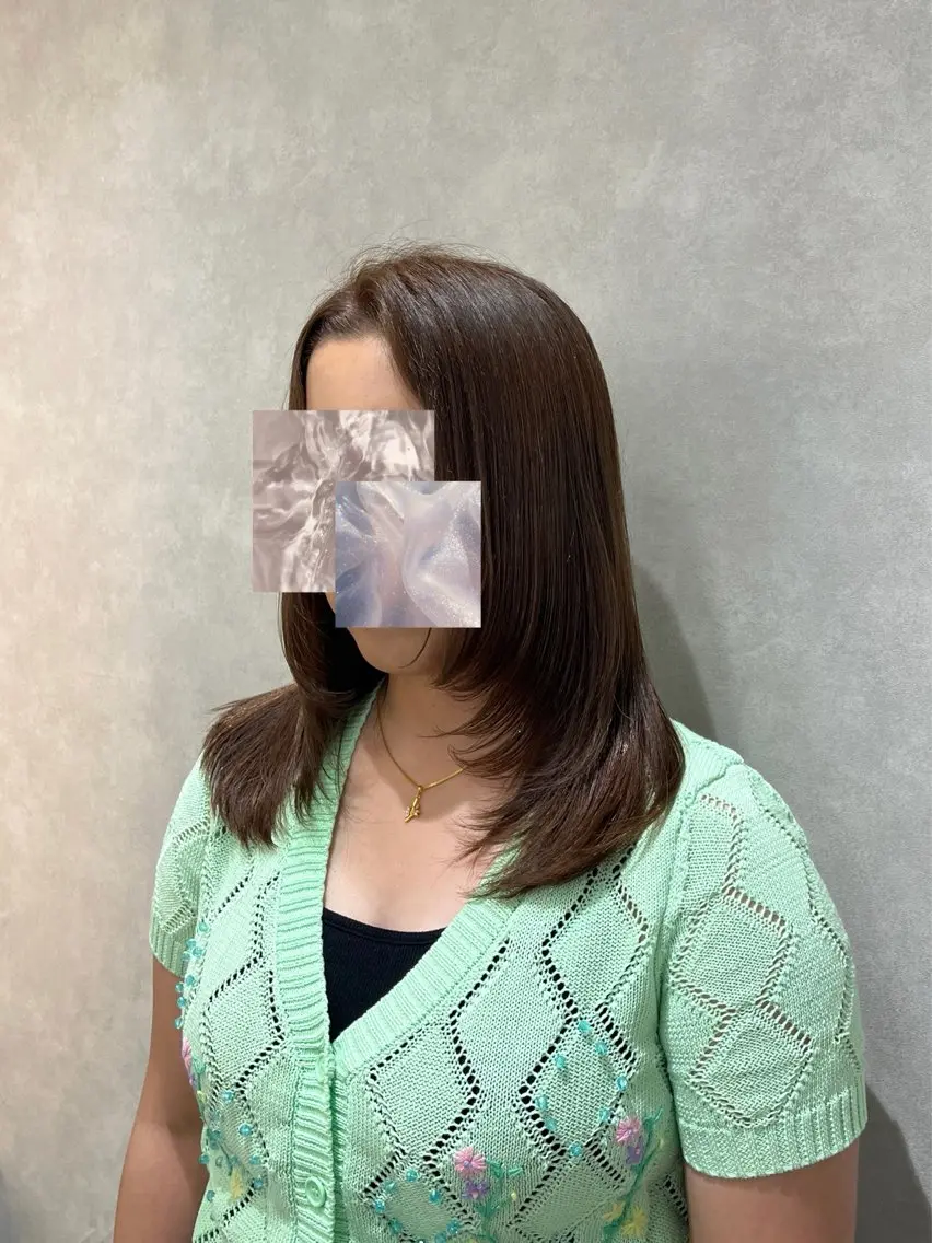 ミディアム カラー ブリーチ ダブルカラー ブリーチなしカラー レイヤーカット ヘアカラー トリートメント 透明感カラー🪽/ 個室スパ🫧/はるかのヘアスタイル