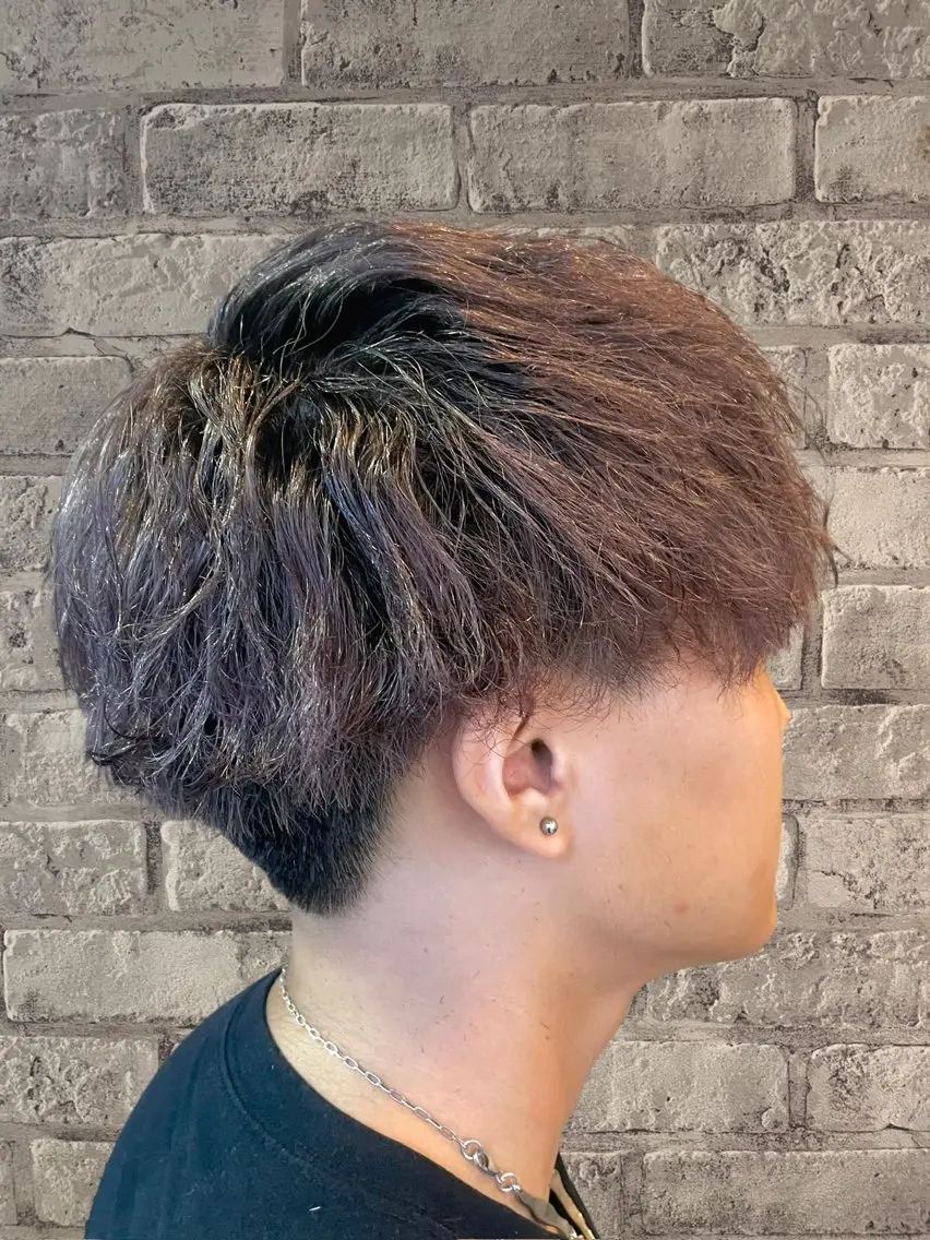 ミディアム カラー パーマ メンズ Men's特化 ✂️ 垢抜けパーマ/宮澤蓮のヘアスタイル