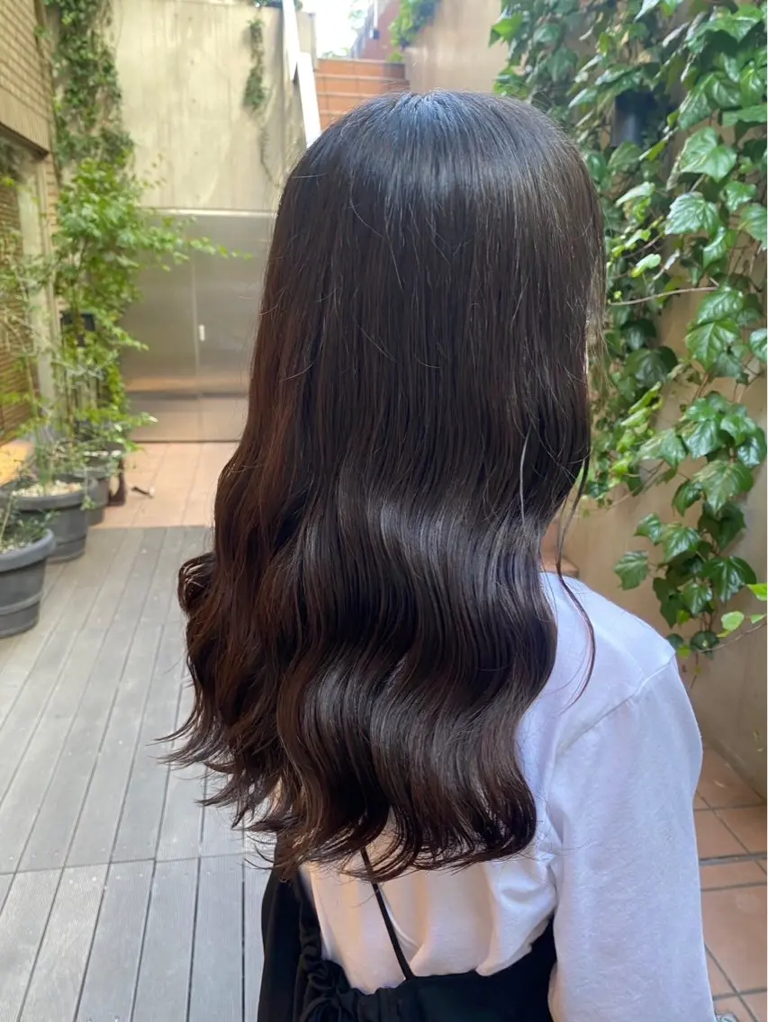 セミロング セミロングパーマ カット パーマ トリートメント 大人可愛い♡コテ巻き パーマ🌼杉田 萌恵のヘアスタイル