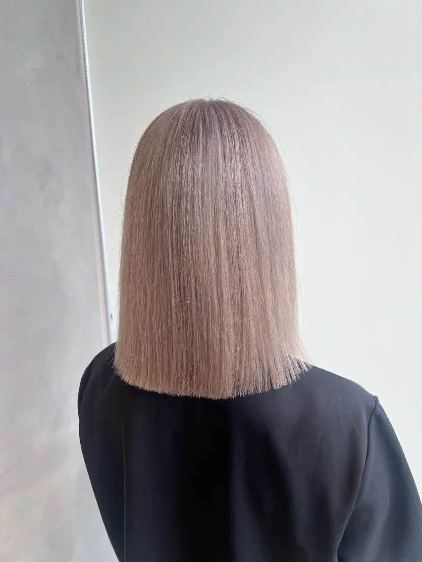 ミディアム ヘアカラー トリートメント 渋谷ハイトーン/ デザインカラー阿部のヘアスタイル