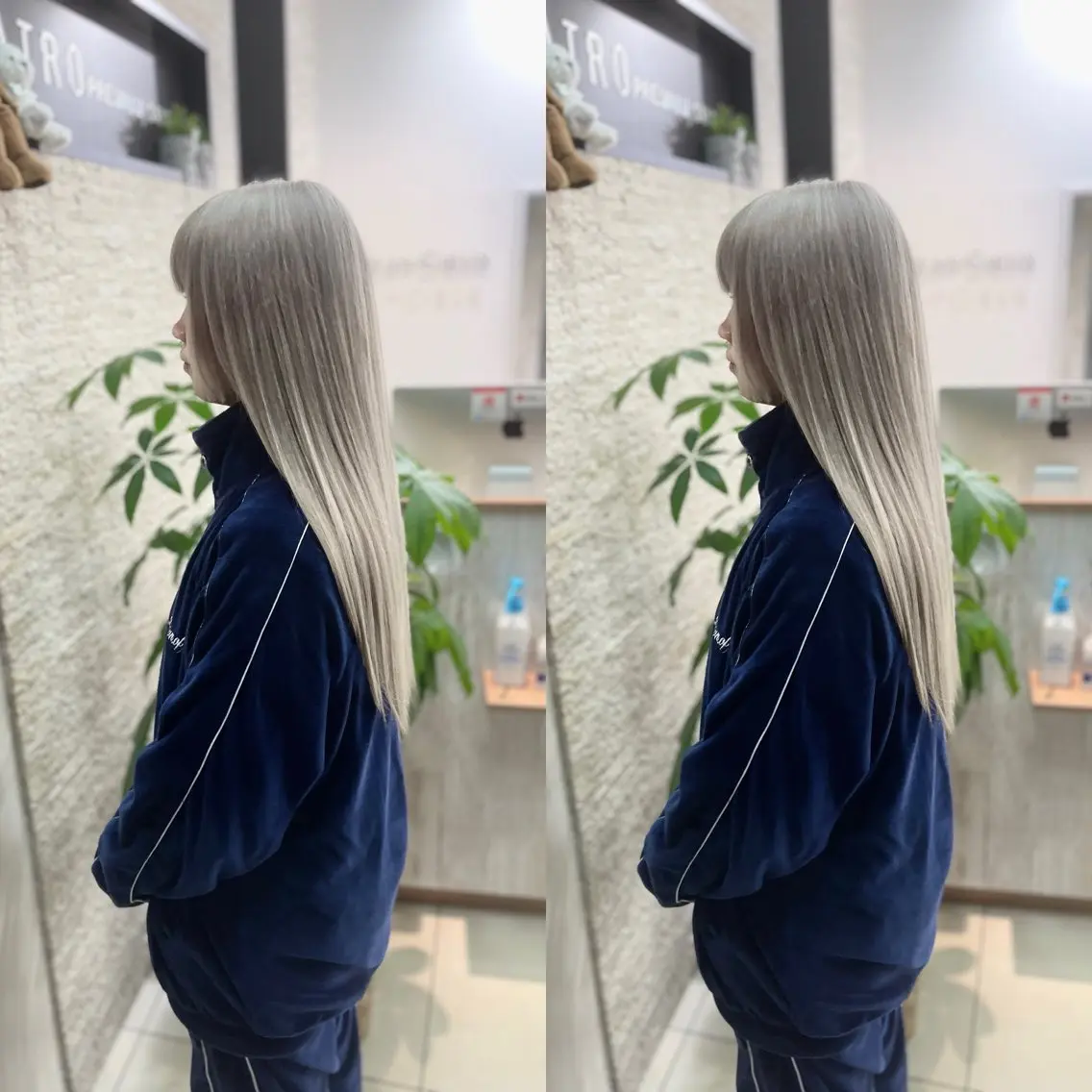 ロング カット ヘアカラー トリートメント Y Uのヘアスタイル