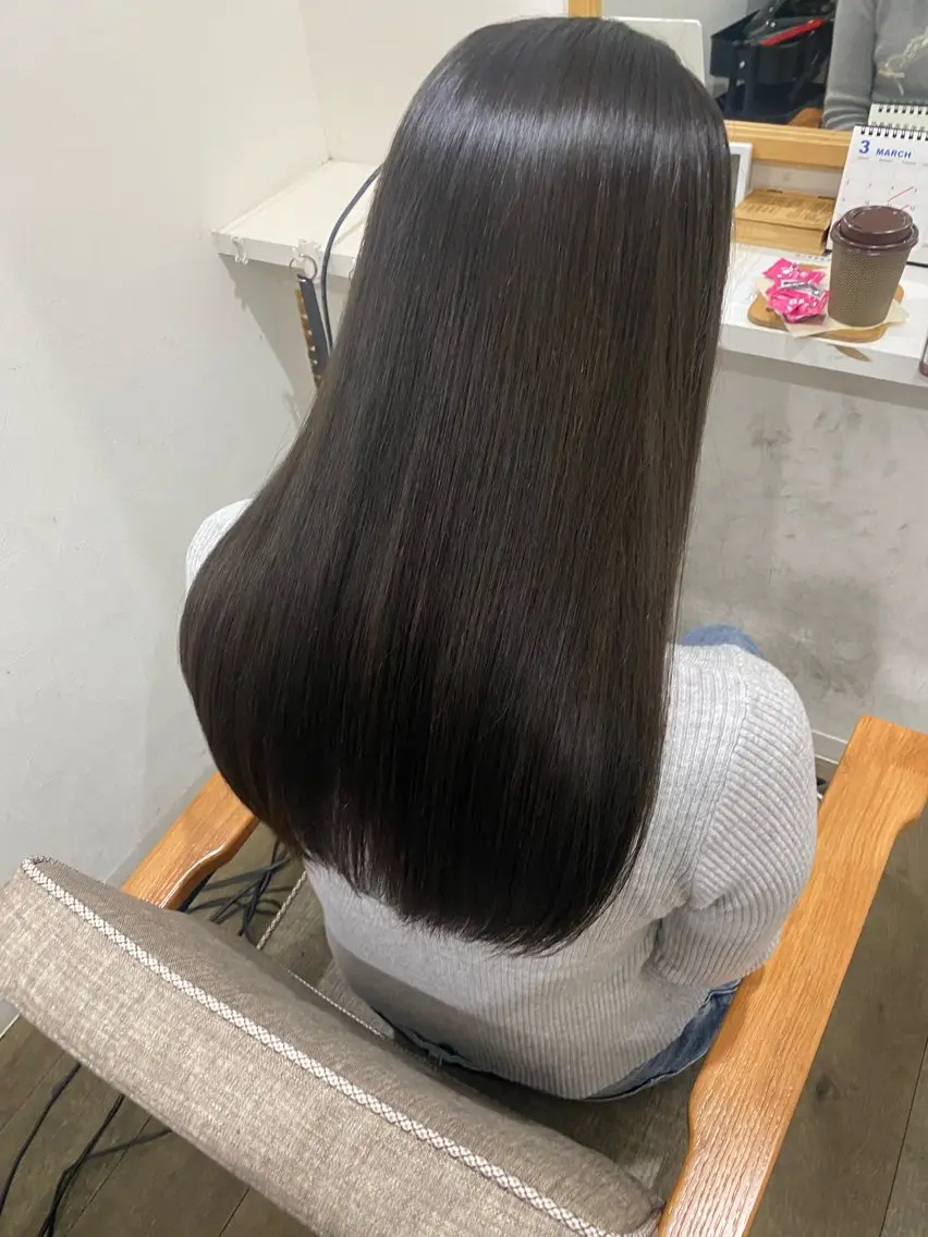 ロング カット ヘアカラー 縮毛矯正 髪質改善サロン 梅田/ヨナミネのヘアスタイル