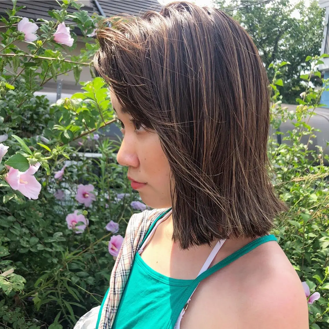 ミディアム カラー カット ヘアカラー トリートメント マンツーマン半個室 tamuraのヘアスタイル