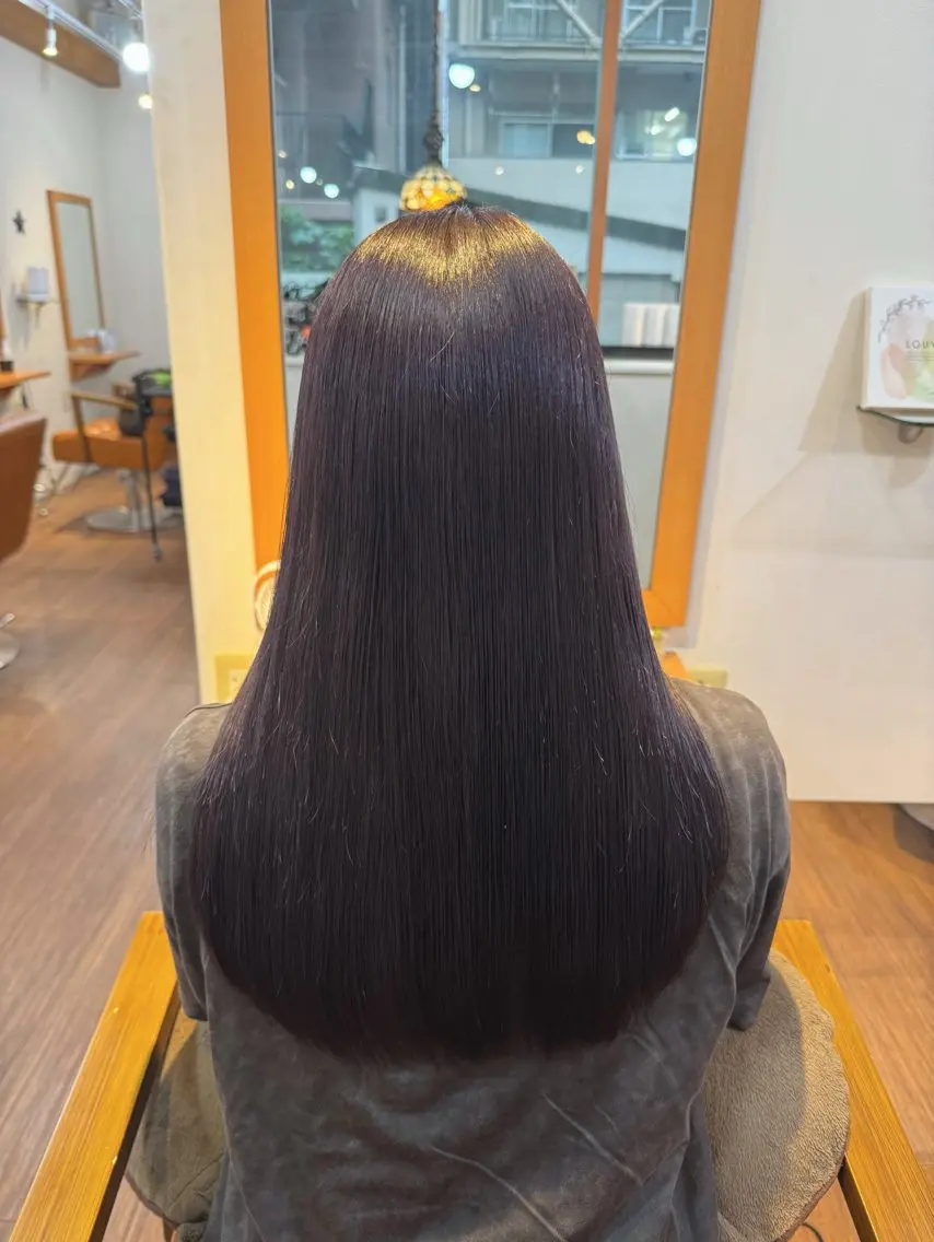 セミロング カット ヘアカラー トリートメント 蒲田TSUJINO/ 縮毛矯正/艶カラーのヘアスタイル