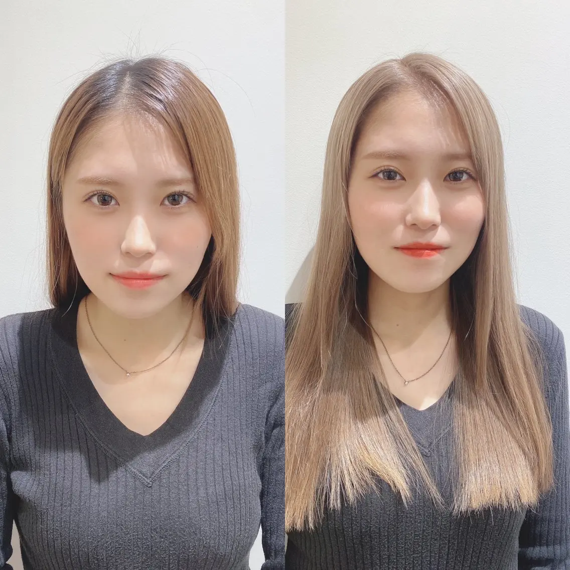 セミロング カラー ヘアアレンジ 🫧新宿 透明感 カラー/サスケ🫧のヘアスタイル