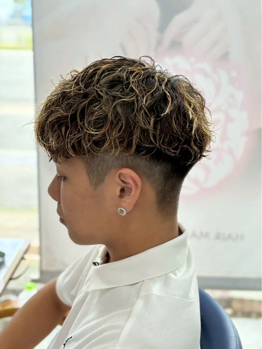 ミディアム カラー パーマ メンズ lua店 Yugo(河野有吾)のヘアスタイル