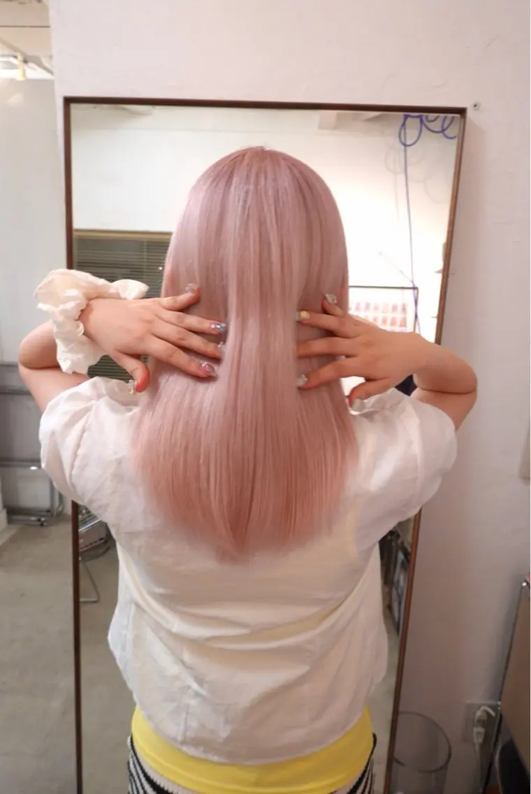 カラー ヘアカラー キラ/ 透け感ワンカラーのヘアスタイル
