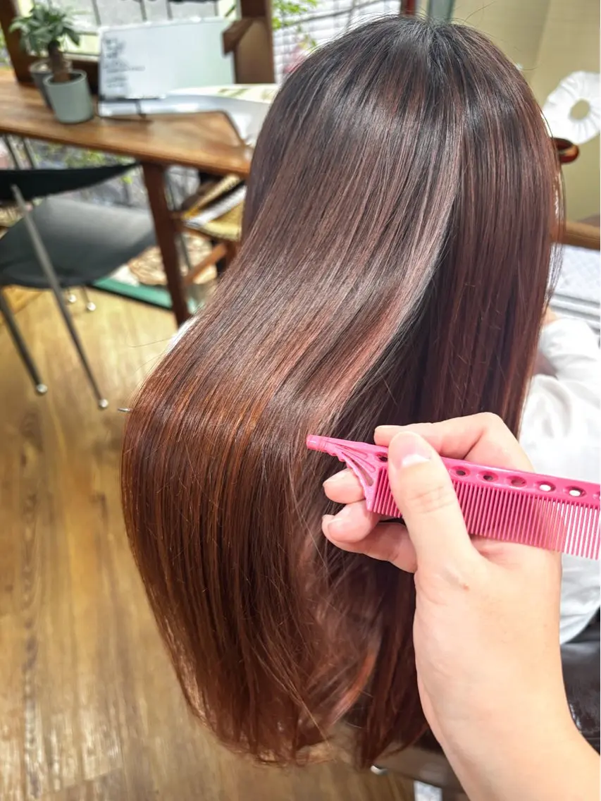ロング 縮毛矯正 トリートメント . kanokoのヘアスタイル