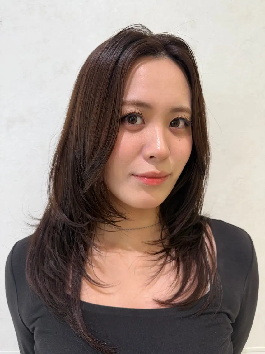 ロング カット ヘアカラー トリートメント 明日空きあり🩷 layer🎀透明感のヘアスタイル