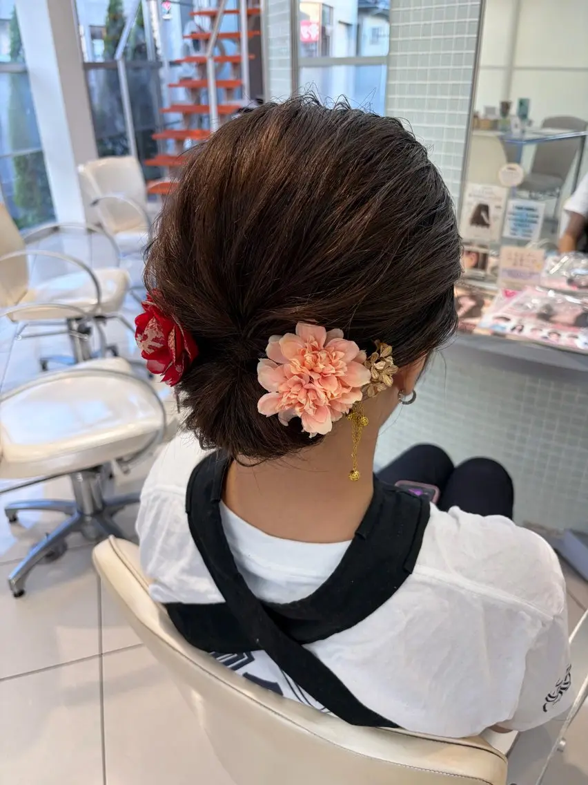 ヘアアレンジ のあ🍀ヘアカラー/ 透明感/アレンジのヘアスタイル