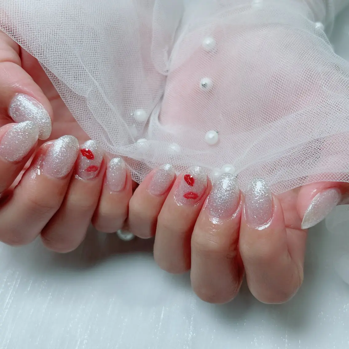 ネイル ジェルネイル マグネットネイル ニュアンスネイル 春ネイル ハンドネイル Cute Tips nailのネイルデザイン