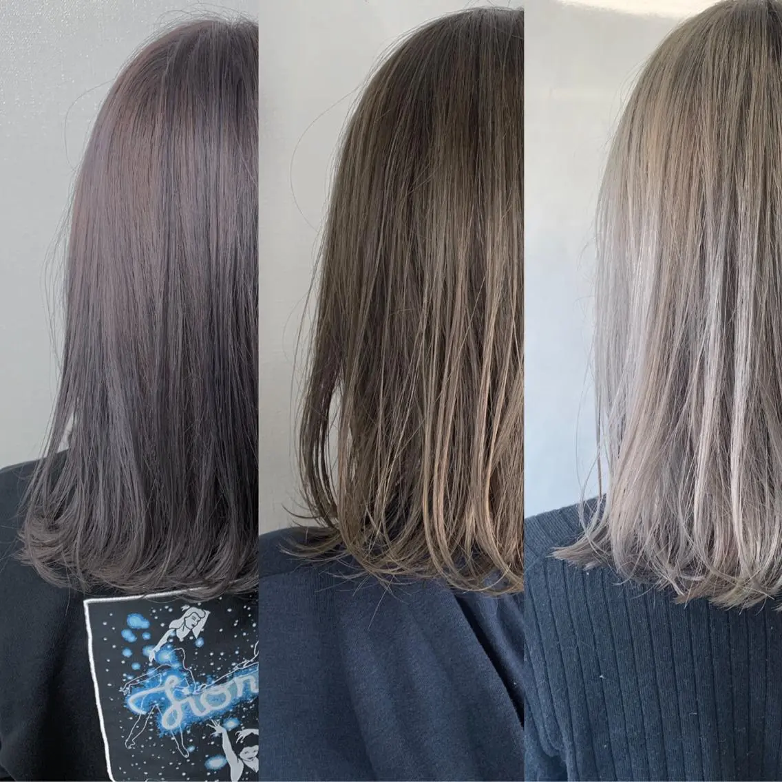 ミディアム ヘアカラー 袴田 伊代のヘアスタイル