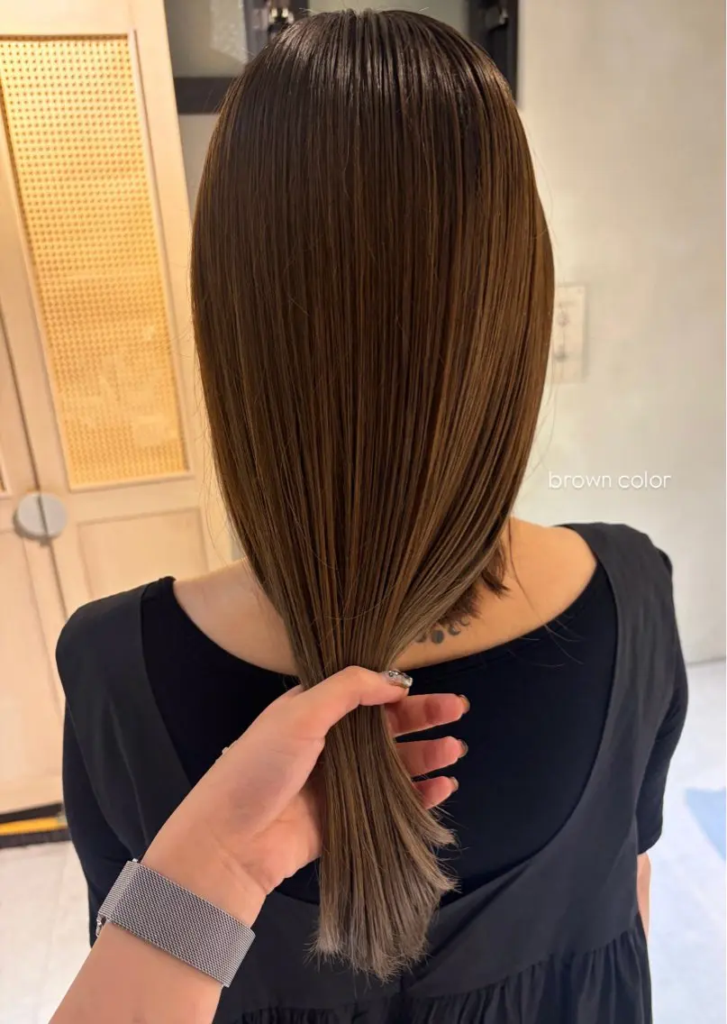 ロング カラー 透明感カラー ヘアカラー トリートメント ヘッドスパ 🪐透明感カラー/ カワクボ モネのヘアスタイル